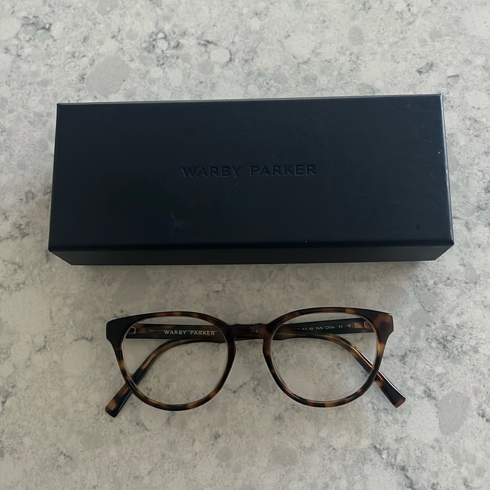 Warby Parker Whalen Tortoise eye glasses, 51/18/145